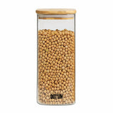 Lebensmittelbehälter Quttin Bambus Borosilikatglas 1 L (12 Stück)