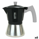 Italienische Kaffeemaschine Quttin 3 Kopper Aluminium Stahl 150 ml (6 Stück)