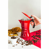 Italienische Kaffeemaschine JATA HCAF2012      * Rot Aluminium (12 Kopper)