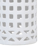 Vase 15 x 15 x 25,5 cm aus Keramik Weiß