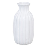 Vase 16,5 x 16,5 x 32 cm aus Keramik Weiß