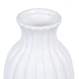 Vase 16,5 x 16,5 x 32 cm aus Keramik Weiß