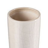 Vase 13 x 13 x 33 cm aus Keramik Beige