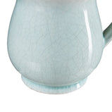 Vase 20 x 15 x 17,5 cm aus Keramik türkis