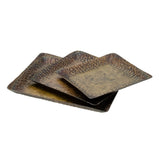 Tablett für Snacks Aluminium Bronze 34 x 34 x 3 cm