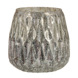 Kerzenschale Kristall Grau 11 x 11 x 11 cm