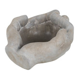 Blumentopf Grau Zement Hand 24 x 22 x 12 cm