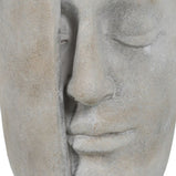 Blumenvase Grau Zement Gesicht 21 x 18 x 32,5 cm