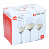Satz Weingläser Alpina Durchsichtig 370 ml (6 Stück)
