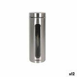Topf Quttin Durchsichtig Silberfarben Glas Stahl 2,2 L 10 x 10 x 30,5 cm (12 Stück)