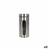 Topf Quttin Durchsichtig Silberfarben Glas Stahl 1,5 L 10 x 10 x 22,8 cm (12 Stück)