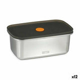 Lunchbox hermetisch Quttin Edelstahl rechteckig 1 L (12 Stück)