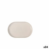 Tablett für Snacks La Mediterránea Ivory Oval 20 x 13 x 2 cm (24 Stück)