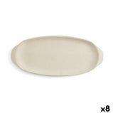 Tablett für Snacks Quid Mineral 13 x 30,5 cm aus Keramik Beige (8 Stück)