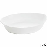 Kochschüssel Luminarc Smart Cuisine Oval 32 x 20 cm Weiß Glas (6 Stück)