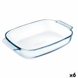 Kochschüssel Pyrex Classic rechteckig Durchsichtig Glas 35 x 23 cm (6 Stück)