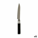 Küchenmesser 2,7 x 24,3 x 1,8 cm Silberfarben Schwarz Edelstahl Kunststoff (12 Stück)