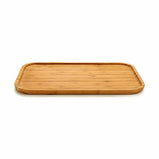 Tablett für Snacks rechteckig Braun Bambus 36 x 1,5 x 24 cm (12 Stück)