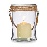 Kerzenschale Durchsichtig Glas Seegras 12,5 x 17 x 12,5 cm (12 Stück)