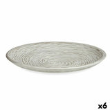 Dekorativer Teller Weiß Spirale Ø 29 cm (6 Stück)