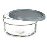 Runde Lunchbox mit Deckel Grau Kunststoff 415 ml 12 x 6 x 12 cm (24 Stück)
