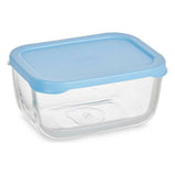 Lunchbox Snow 420 ml Blau Durchsichtig Glas Polyäthylen (12 Stück)