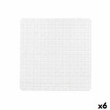 Rutschfeste Duschmatte Bilder Weiß PVC 50,3 x 50,3 x 0,7 cm (6 Stück)