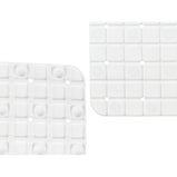Rutschfeste Duschmatte Bilder Weiß PVC 50,3 x 50,3 x 0,7 cm (6 Stück)