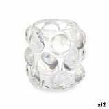 Kerzenschale Mikrosphären Durchsichtig Kristall 8,4 x 9 x 8,4 cm (12 Stück)