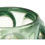 Kerzenschale Mikrosphären grün Kristall 8,4 x 12,5 x 8,4 cm (12 Stück)
