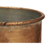 Vase Gold Metall 22,5 x 39,5 x 22,5 cm (4 Stück) Mit Relief