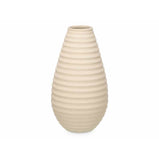 Vase Beige aus Keramik 22 x 44 x 22 cm (2 Stück) Streifen