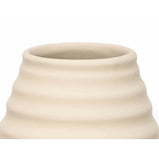 Vase Beige aus Keramik 22 x 44 x 22 cm (2 Stück) Streifen