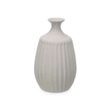 Vase Grau aus Keramik 19 x 31 x 19 cm (4 Stück) Streifen