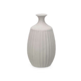 Vase Grau aus Keramik 21 x 39 x 21 cm (2 Stück) Streifen