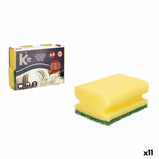 Scheuerschwämme-Set Gelb grün Polyurethan Abrasive Faser 4 Stücke (11 Stück)