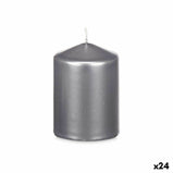 Kerze Silberfarben 7 x 10 x 7 cm (24 Stück)