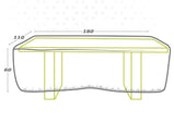 Schutzhülle Aktive Tische Grau 180 x 60 x 110 cm (6 Stück)