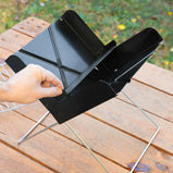 Tragbarer klappbarer Mini-Holzkohlegrill Foldecue InnovaGoods Schwarz Edelstahl (Restauriert A)