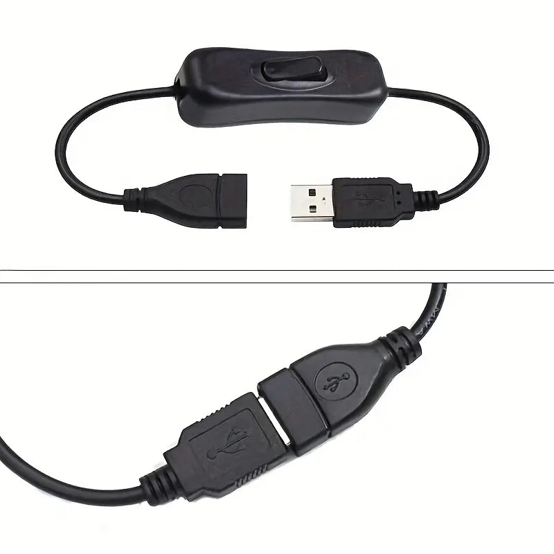 USB Stecker Männlich zu Buchse Adapter Kabel mit ein/aus Schalter