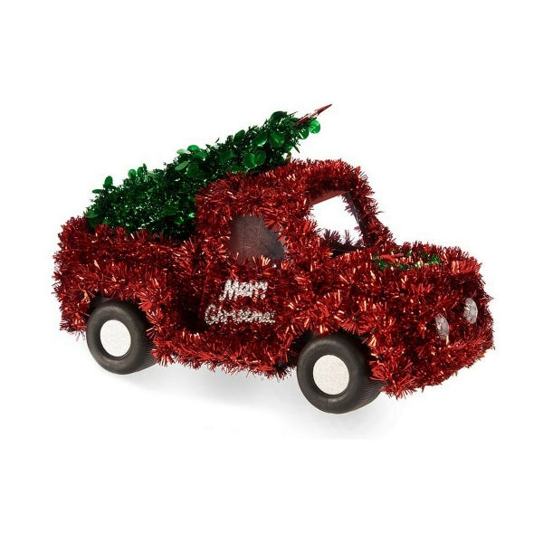 Deko-Figur Auto Weihnachten Lametta 15 x 18 x 27 cm