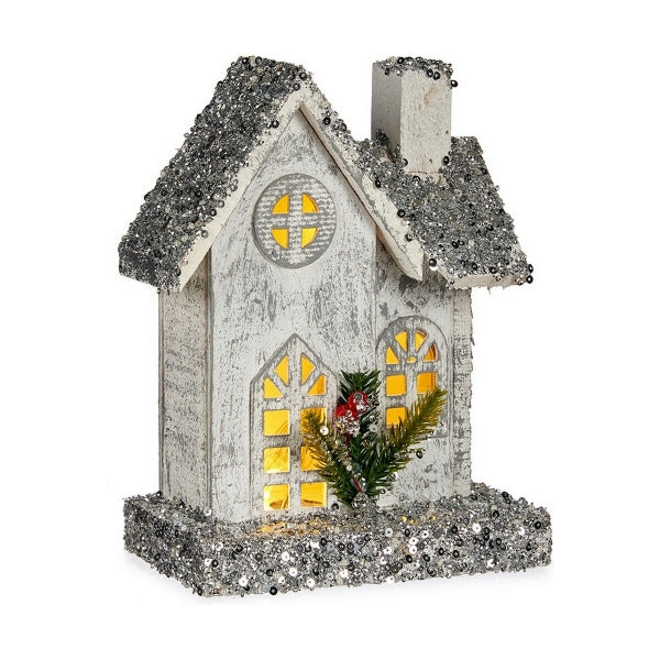 Deko-Figur Haus Weihnachten LED Leicht Glitzernd