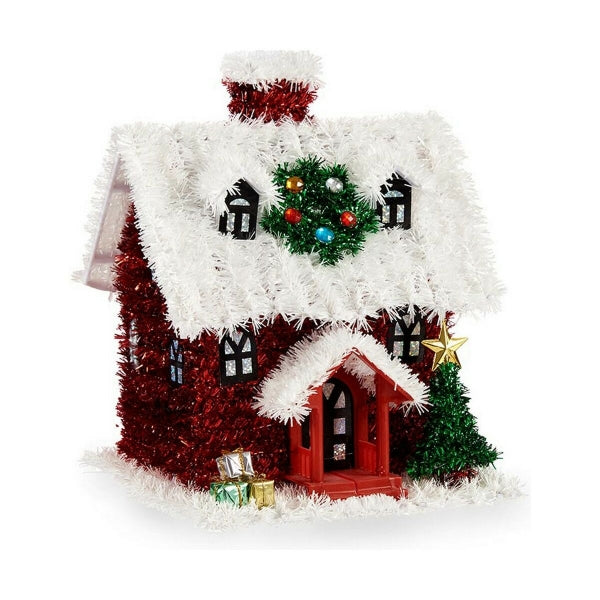 Deko-Figur Weihnachten Lametta Haus