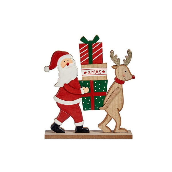 Deko-Figur Weihnachtsmann Rentier 5 x 26 x 22 cm