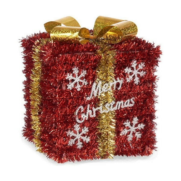 Geschenkbox Rot Gold  13 x 17 x 13 cm