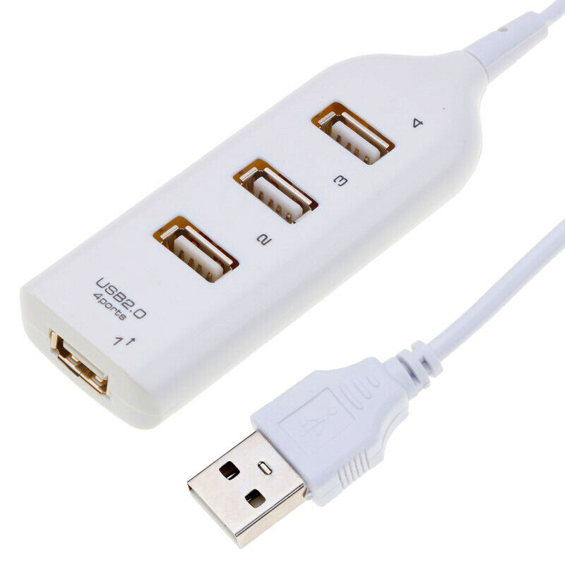 2.0 Multi-USB Hub Splitter 4-Port USB Hub Verteiler Adapter Laptop PC