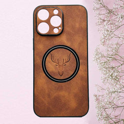 Exklusive Magnetische Handyhülle Mit Luxuriöser Dunkelbraun