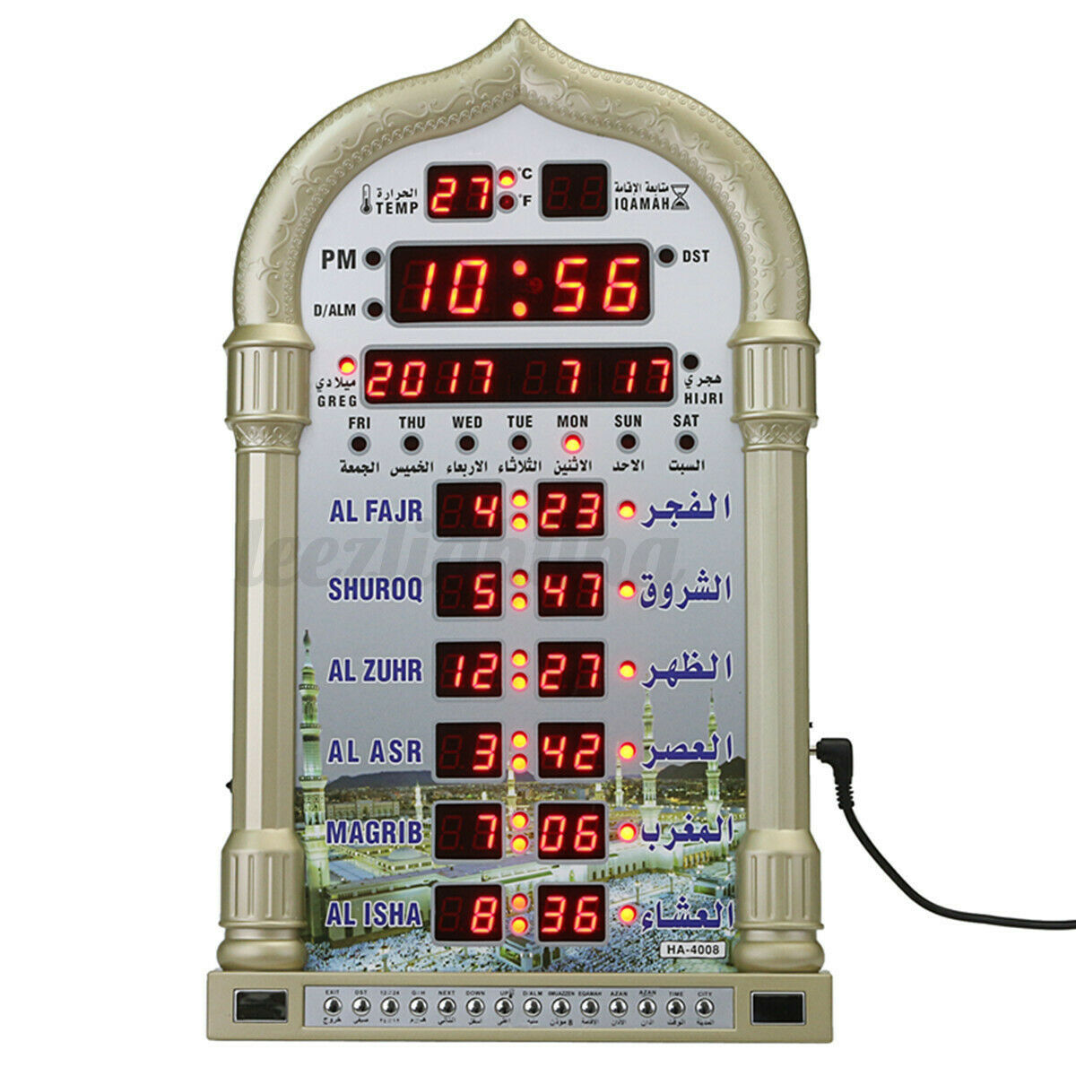 Wanduhr Moschee Wandkalender Azan-Uhr